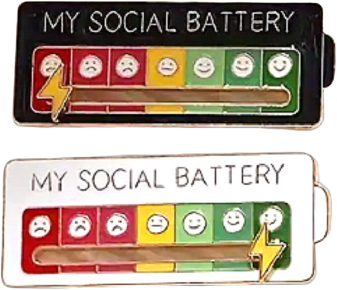 엠디픽 1+1 기분 컨디션 배터리 감정표현 우정템 커플템 브로치 뱃지