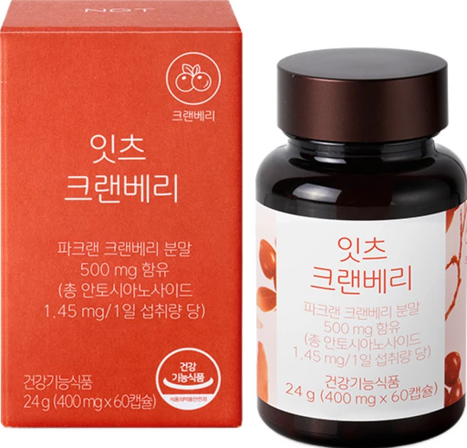 네츄럴굿띵스 잇츠 크랜베리, 60정, 1개 - 쿠팡