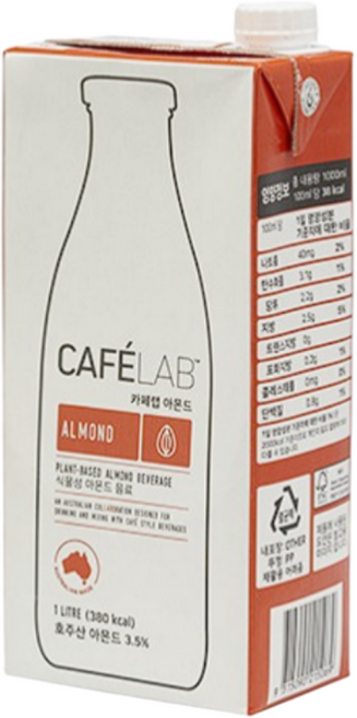 카페랩 아몬드 두유, 6개, 1L