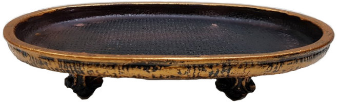 한반도농원 B31. 석.목부작용 타원 1호 수반 분재용수반 분재용 숯화분 화분받침 꽃꽃이용수반