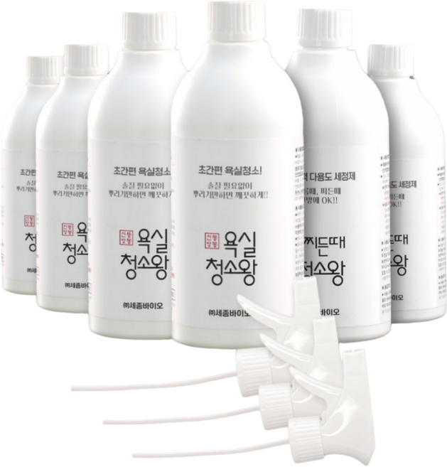 청소왕 욕실용 4개 + 찌든때 2개 부엌주방 화장실 물때 타일틈새 하수구 세면대 변기 세정제, 1개