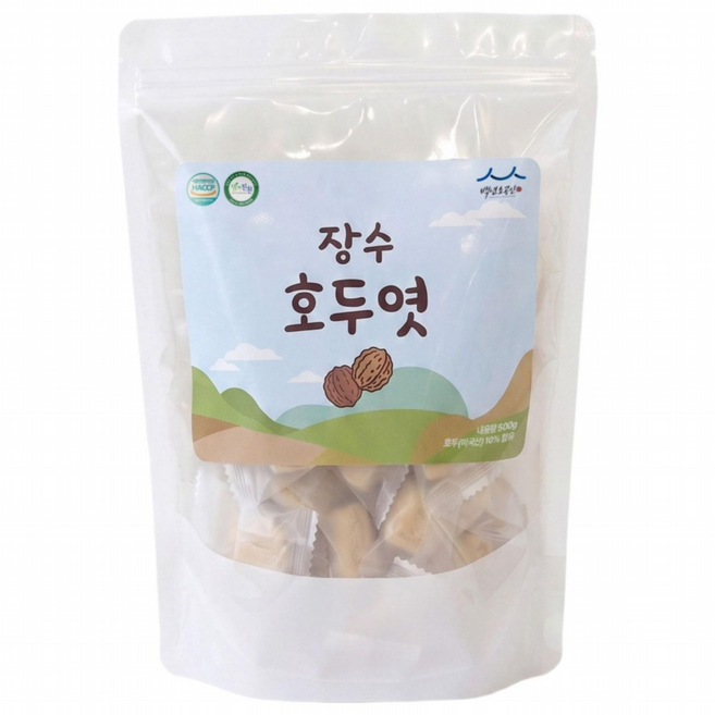 장수식품 호두엿, 500g, 1개