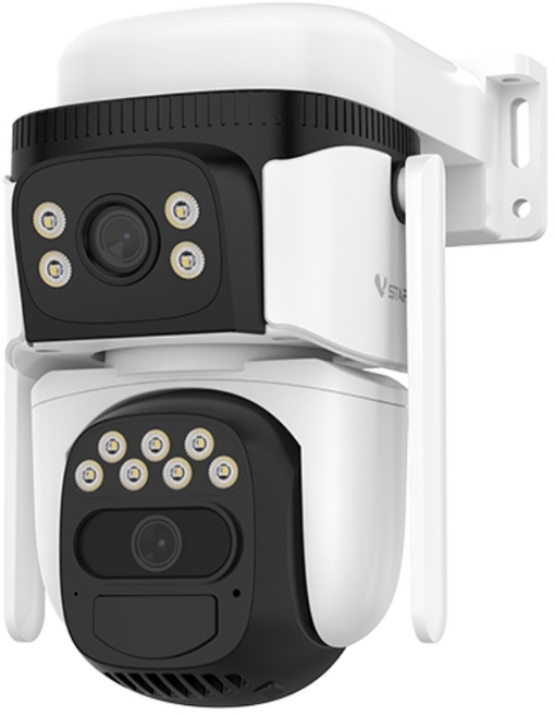 듀얼렌즈 실외용 CCTV 방범 카메라 태양광 패널 충전 V400B, 1개