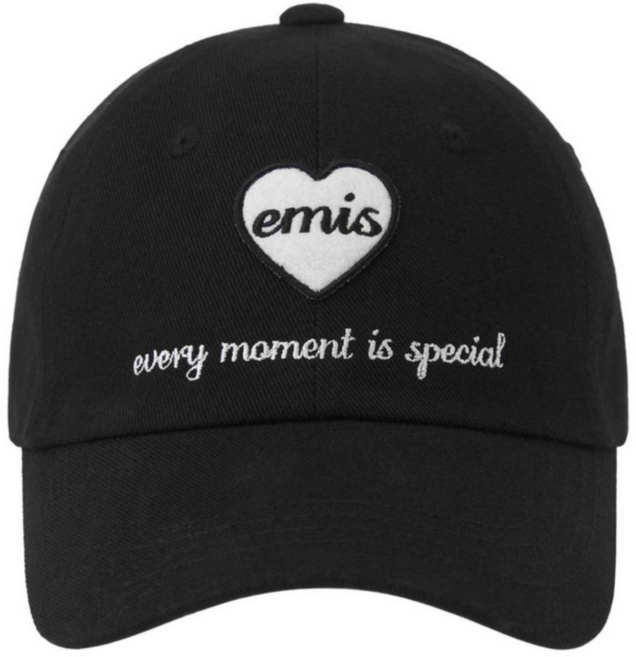 이미스 HEART WAPPEN BALL CAP-BLACK
