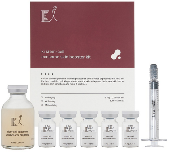 케이아이 엑소좀앰플 기미 모공 미백 스킨부스터 MTS 줄기세포 PDRN 주름 앰플 1세트, 1개, 30ml