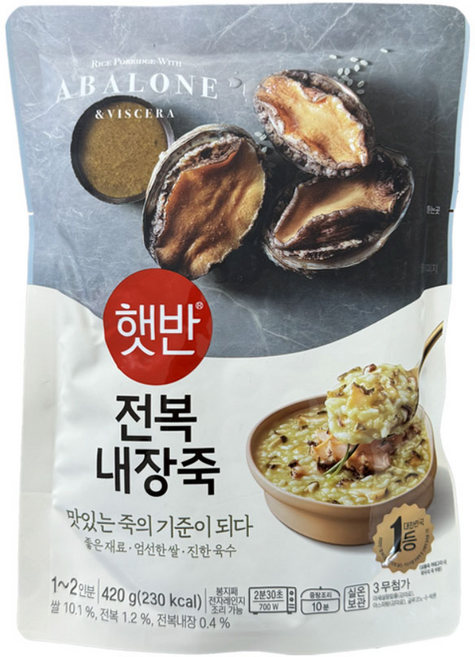 비비고 전복내장죽, 420g, 18개