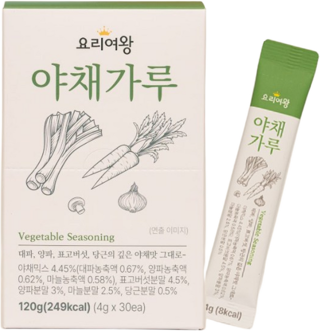 요리여왕 스틱육수 가루육수 야채가루, 1개, 120g