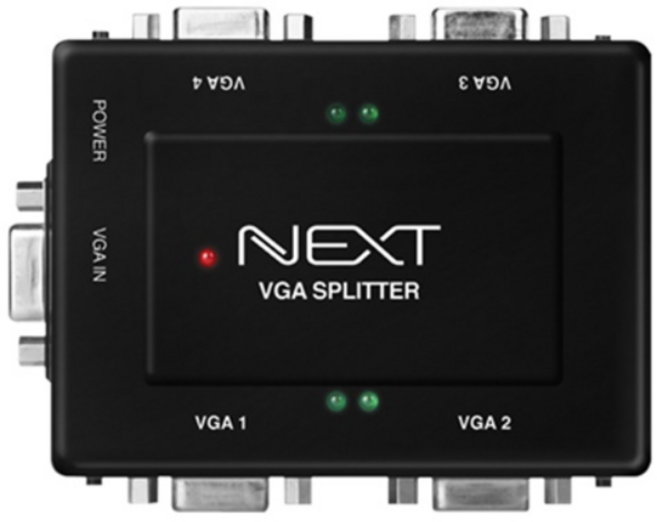 넥스트 NEXT-2504VSP 1대4 모니터 분배기 VGA DVI영상신호 겸용, 1개