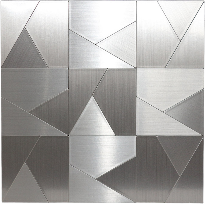 현대 접착식 메탈타일 스텐타일 알루미늄타일 주방데코타일 주방리폼타일, 1개, 모자이크타일(HMT99303)