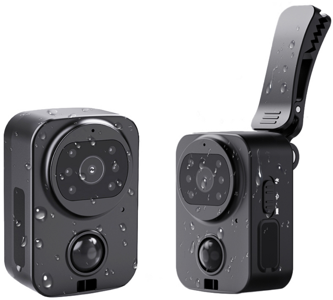 SEWEEK 고화질 자전거 블랙박스 오토바이 블랙박스 초소형 액션 바디캠 비 오는 날 방수, PD-64GB SD 카드