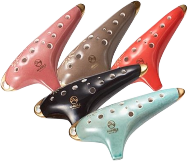 NEW 아마빌레오카리나 골드 알토 소프라노 C F G 주문수제작 (이니셜 가능), 레드, 알토C