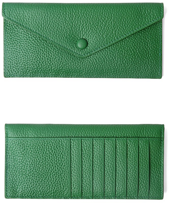 고급 소가죽 토고가죽 슬림 장지갑 편지봉투지갑 핸드폰지갑 지폐지갑 7colors