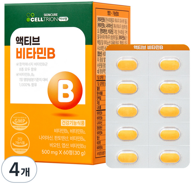 이너랩 액티브 비타민B, 60정, 4개