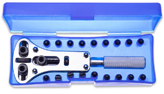 디와이툴즈 스테인리스 시계 뒷뚜껑 오프너 시계백커버 오픈 툴 시계수리 공구 세트, 1박스