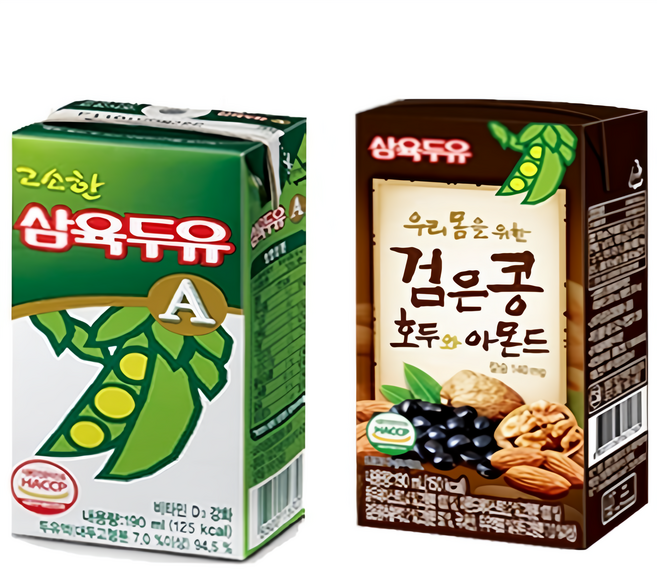 삼육두유 고소한맛 A 24팩+검은콩호두아몬드 24팩, 190ml, 1세트