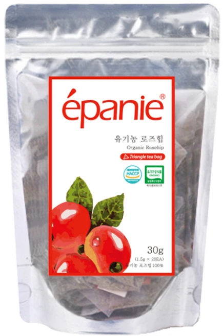에빠니 유기농 로즈힙 삼각망 티백 허브차, 1.5g, 20개입, 1개 - 쿠팡