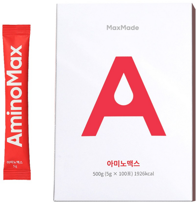 맥스메이드 아미노맥스 대용량 100포 아미노산 보충제 BCAA 아르기닌 비트루트 포도맛, 500g, 1박스