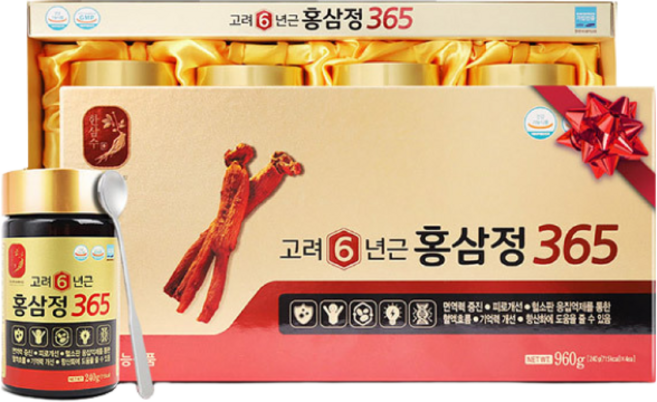 6년근고려홍삼정365 240g x 4병/면역력증진 피로회복, 4개