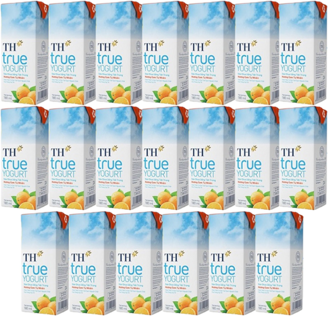 TH 베트남 요구르트 요거트 음료 오렌지맛 + 사은품 증정, 20개, 180ml