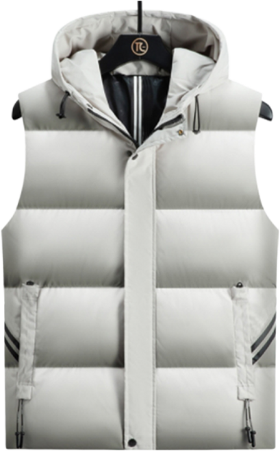 [국내발송] 남성 라인 후드 패딩조끼 남자 남성 스포티 베이직 기본 WI004PV