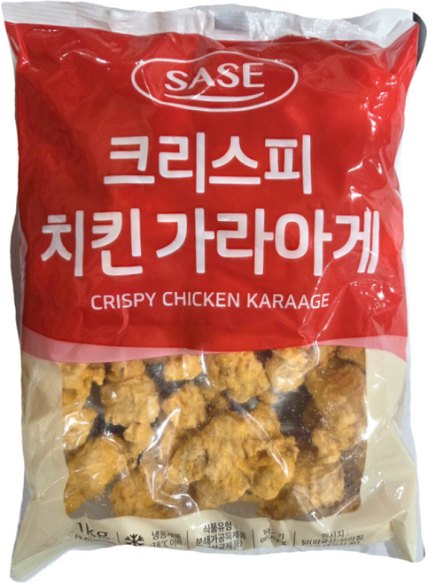 사세 크리스피 치킨 가라아게 1kg 순살치킨 닭다리살 튀김 가라게 에어프라이어, 1개