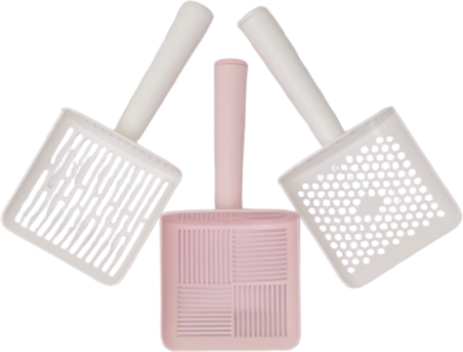 가또페로 고양이 화장실 패턴스쿱 모래삽 배변삽 촘촘삽 (벤토나이트 두부모래 가는모래), 밀크화이트, 그리드패턴 (가는모래용) - 가는 입자용, 1개