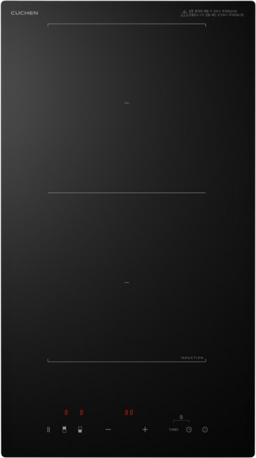 쿠첸 인덕션 2구 빌트인 전기레인지 268x500, CIR-BB23TOB1
