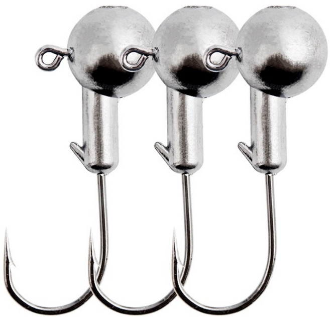 FISHHUNTER 루어미끼 지그헤드 50P 21가지 사이즈 소프트 베이트 밑걸림 방지 낚시용품, 1세트, 50개입