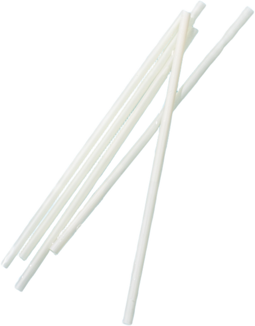 클로에코 6mm 21cm PHA 빨대 개별포장 화이트 해양분해, 100개, 1개입