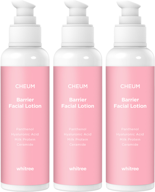 (핫딜/ 유통기한 26.12.28) 화이트리 베리어 페이셜 로션 / 얼굴 보습 로션 우유단백질 판테놀 세라마이드 히알루론산, 3개, 150ml