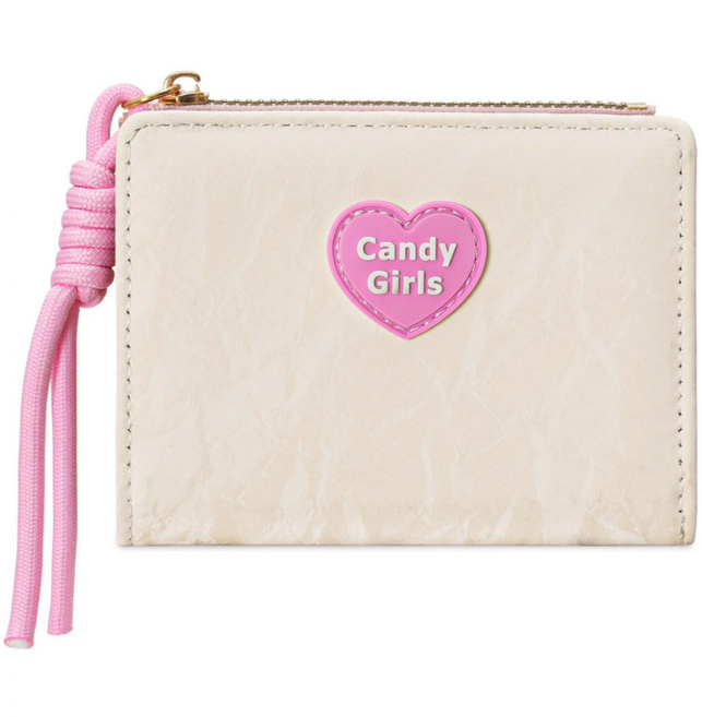 [초경량] 샤샤벨 캔디하트 반지갑 여성 학생 카드지갑 귀여운 여자 지갑