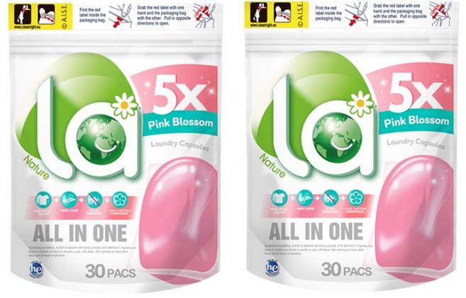 엘에이 올인원 캡슐세탁세제 핑크블라썸 30개입, 2세트