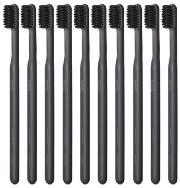 유즈툴컴퍼니 일반모 칫솔 + 캡 세트 블랙, 1세트