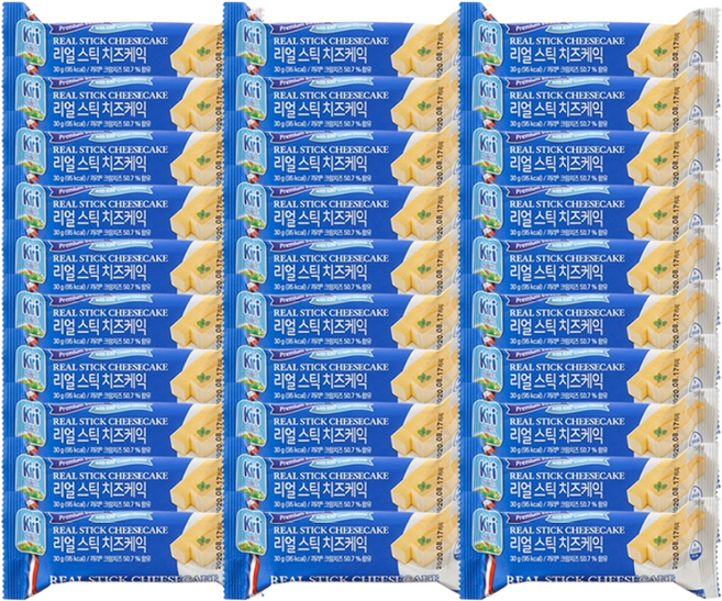 끼리 크림치즈 리얼스틱 케이크 30g 플레인 30개