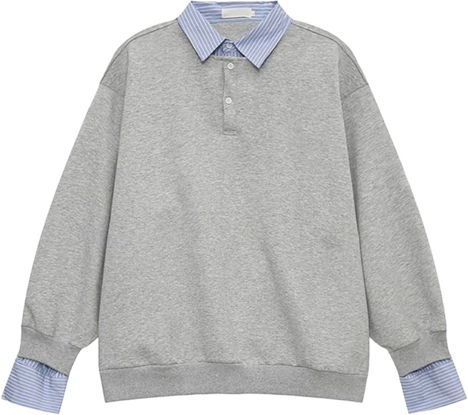 스타일닥터 남녀공용 춘추 브이넥 셔츠넥 커플 맨투맨 긴팔상의