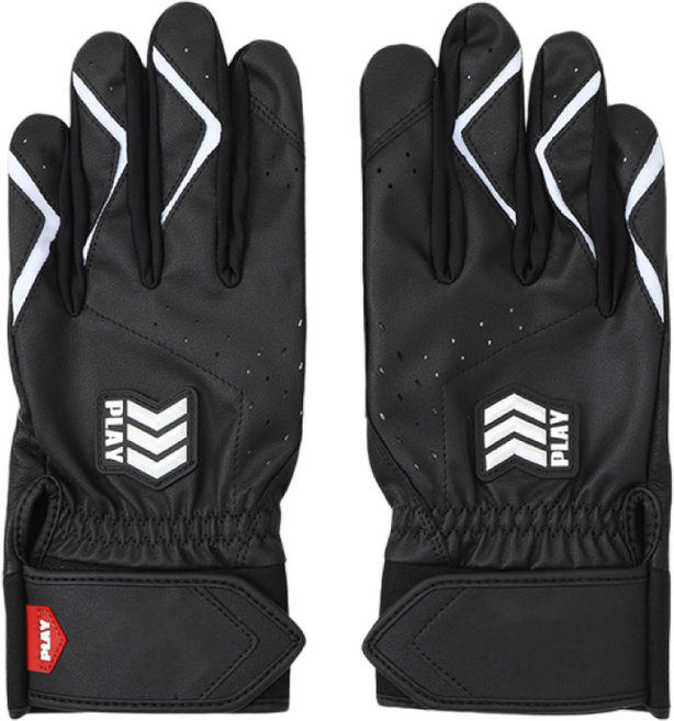 윌비플레이 야구 배팅장갑 양손착용, 1개, 블랙