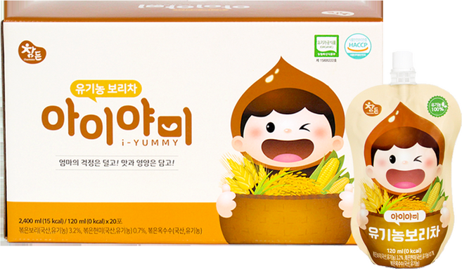 참든 아이야미 유기농 보리차, 120ml, 20개입, 1박스