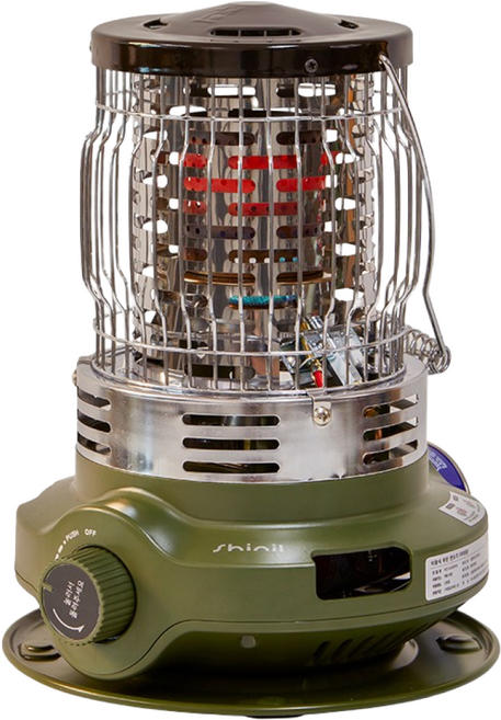 [전용가방+상부망 증정] 신일 부탄 가스난로 가스히터 휴대용 소형 야외 캠핑 낚시 차박 히터 난로 캠핑난로 SCG-G1425HS, 카키