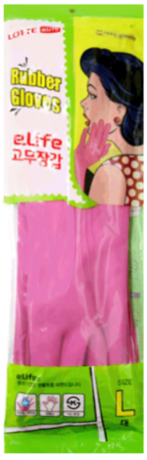 롯데이라이프 고무장갑 대, 핑크, 대(L), 10개