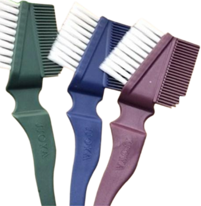 쪼야 클리어 염색솔 고급염색솔 염색솔빗 염색브러쉬 1세트 3개입, 1개, 블루 1세트