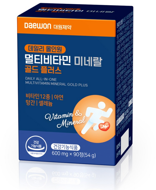 대원제약 데일리 올인원 멀티비타민 미네랄 골드 플러스 54g, 1개, 90정