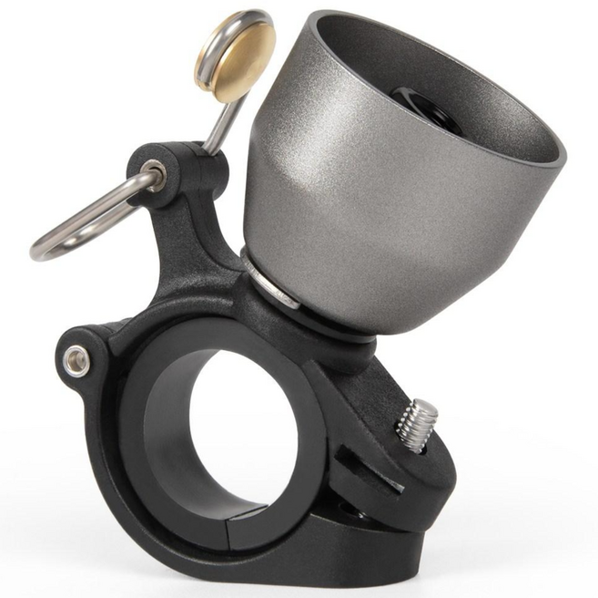 락브로스 고데시벨 미니 트로피 자전거 벨 90dB 초경량 핸들바 벨, 1개, 티타늄