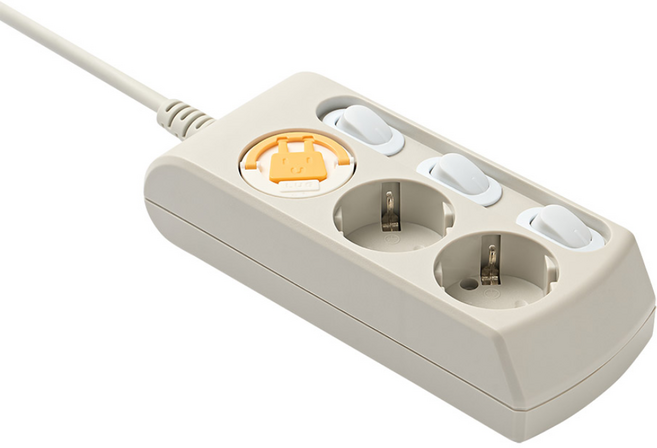 납작 멀티탭 틈새 고용량 누전 차단 2M ZOA-302, 1개, 그레이