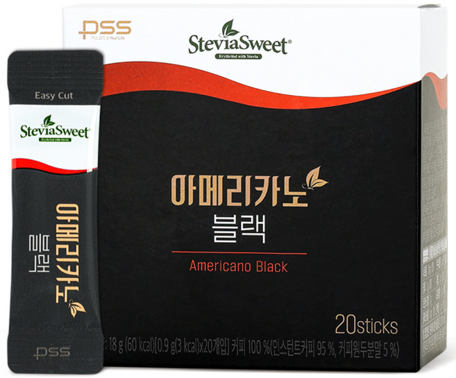 [본사직영] 펄세스 아메리카노 블랙 100T (20T X 5박스) [소비기한 26.09.05~], 5개, 20개입, 900mg