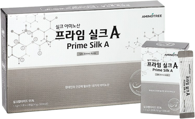 병문안선물 먹는링거 활력영양제 부모님 혈당조절 단백질보충제 프라임실크A+, 60개, 1.5g