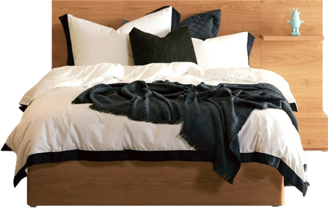 [스마트팩] D2178A. 뷰티레스트 자스민. 라지킹 침대 . 협탁 101, 모카그레이