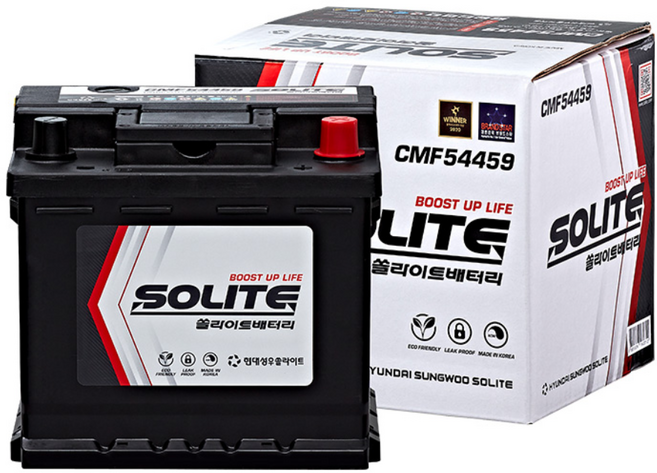 GM쉐보레 스파크 쏠라이트 자동차 배터리 CMF54459 DIN44L, 1개