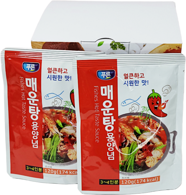 푸른식품) 얼큰하고 시원한맛 매운탕용 양념, 120g, 5개
