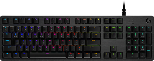 로지텍코리아 G512 CARBON 기계식 게이밍 키보드, 적축, G512 GX, 블랙