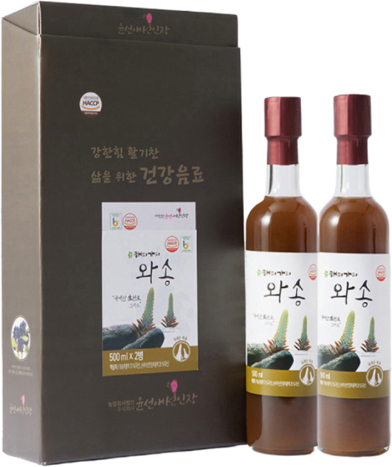 직접 재배한 무농약 와송즙 (500ml X 2병), 500ml, 2개